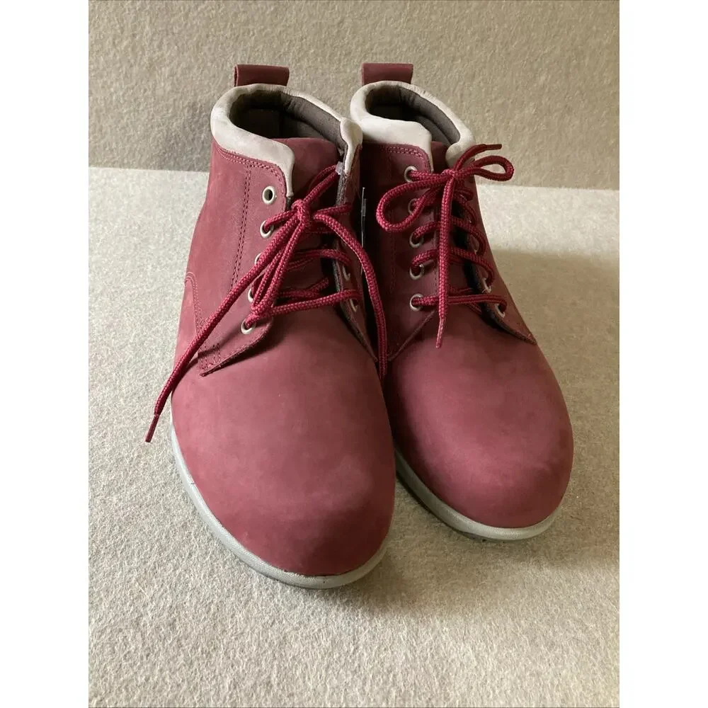 SAS‎ Gretchen Ankle Boot Women’s Sz 9.5 New Maroon Red Water Slip Resistant